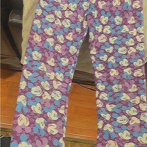Lularoe Mickey Mouse leggings size Tween Purple and Blue Kids Pajamas/leggings